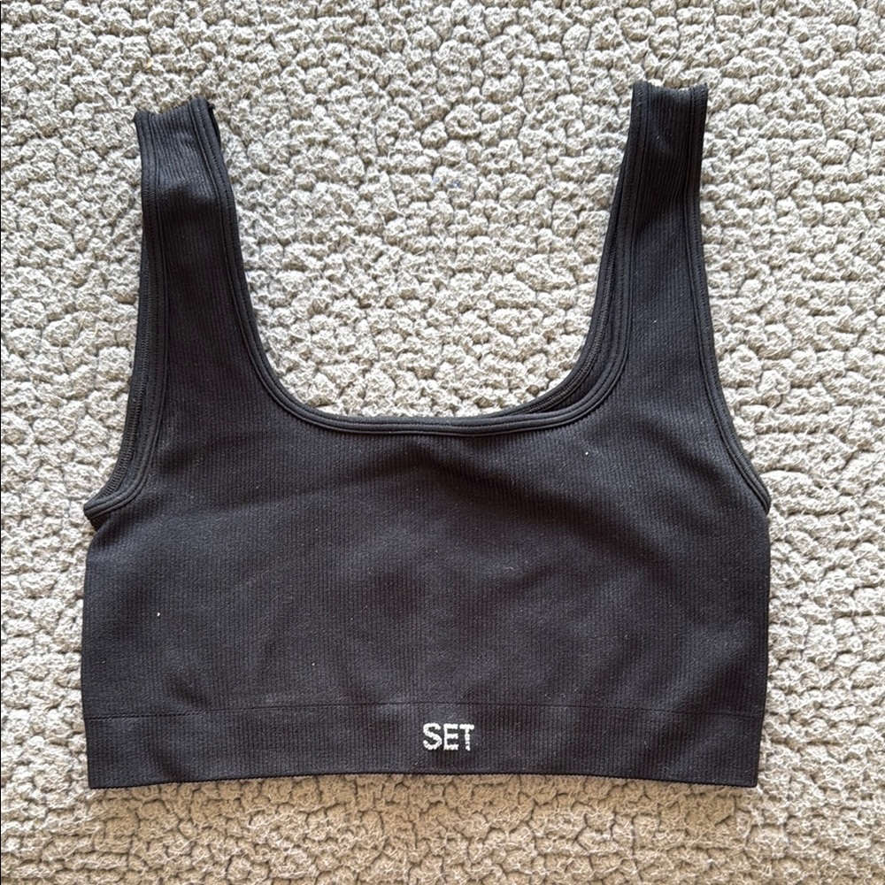 SET Ribbed Crop Top